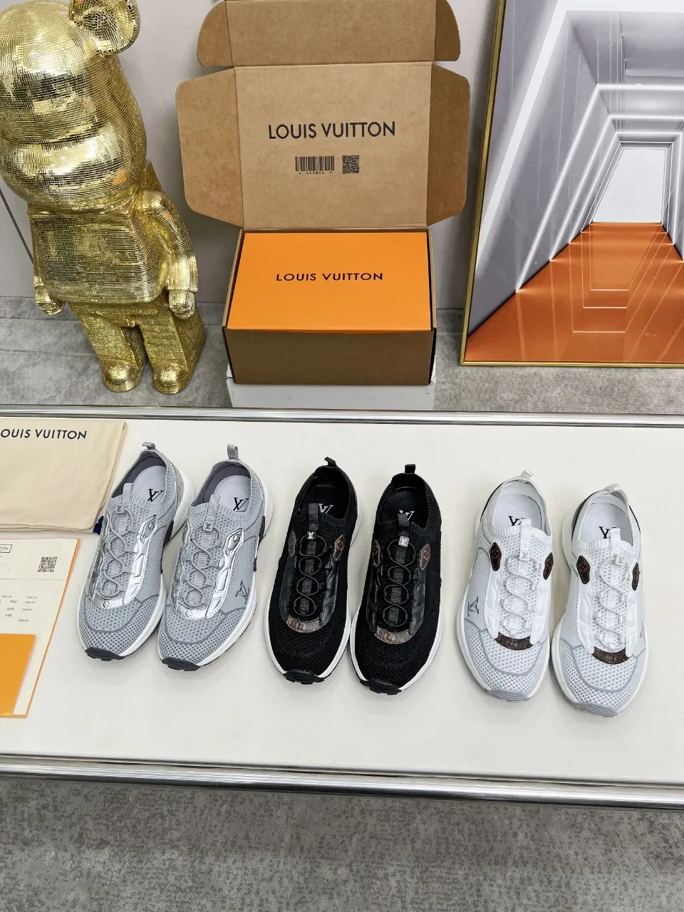 Men's Men's Shoes💰540 Men's and Women's LV Olym Men's Shoes💰ia sneakers are knitted technical fabric body with Monogram canvas trim, elastic laces and pull tabs for easy on and off, and light outsoles embellished with Monogram flowers for a comfortable and elastic wearing experience. Knitted technical fabric shoelaces, Louis Vuitton elements 35-45 (34*45*46* custom-made, non-refundable and non-exchangeable)
